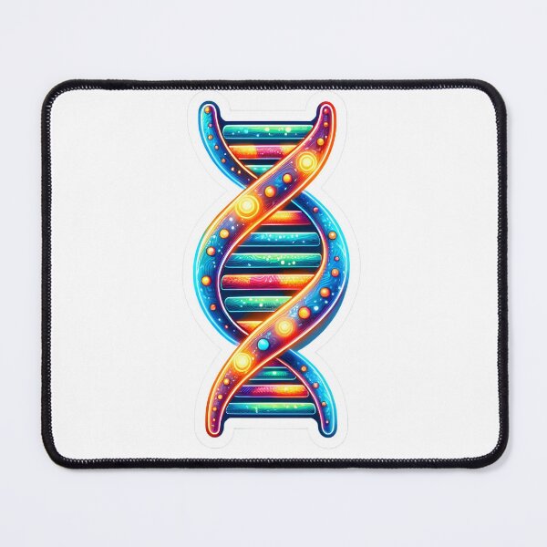 Item preview, Glowing DNA Helix - Vibrant Biochemistry Sticker designed and sold by Molecularmerch.