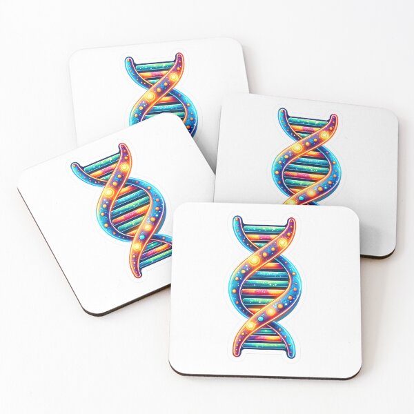 Item preview, Glowing DNA Helix - Vibrant Biochemistry Sticker designed and sold by Molecularmerch.