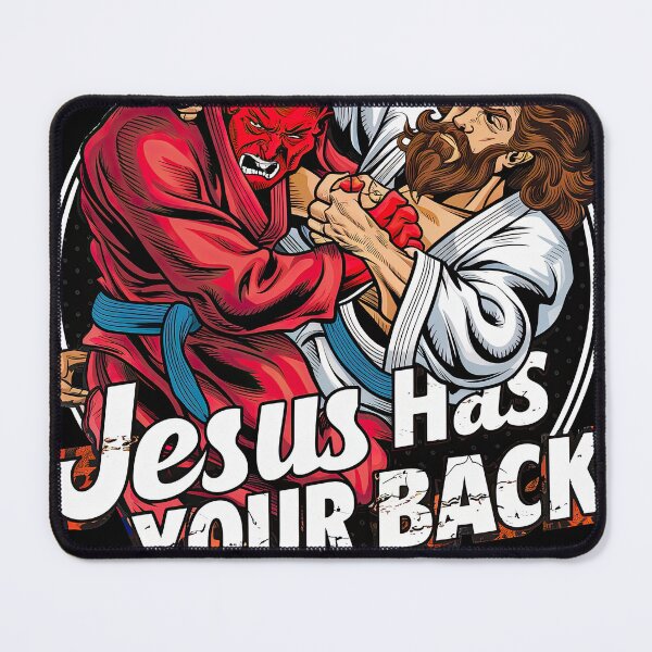 Item preview, Jesus Has Your Back Jiu Jitsu Retro Christian designed and sold by teeturle.