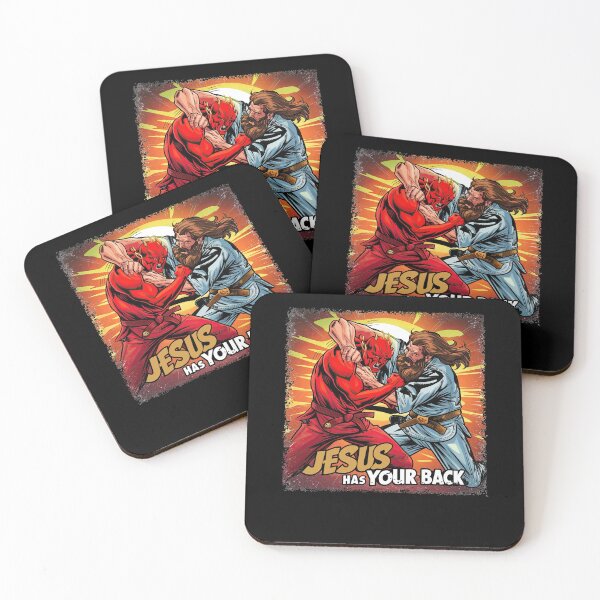 Item preview, Jesus Has Your Back Jiu Jitsu Retro Christian designed and sold by teeturle.