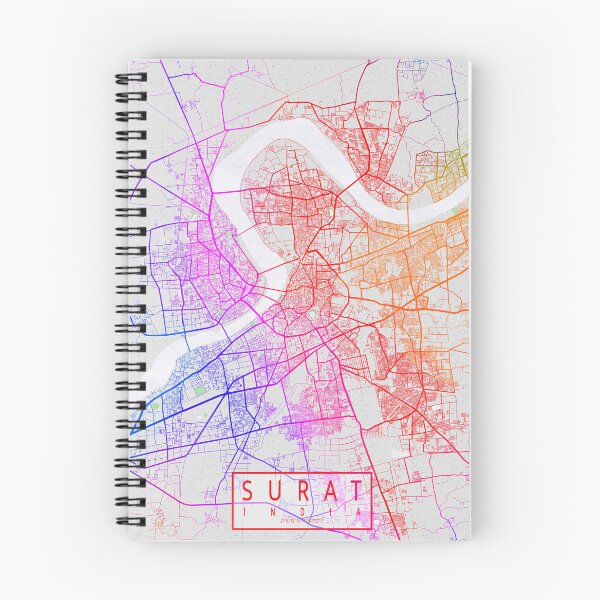 Item preview, Surat City Map of Gujarat, India - Colorful designed and sold by deMAP.