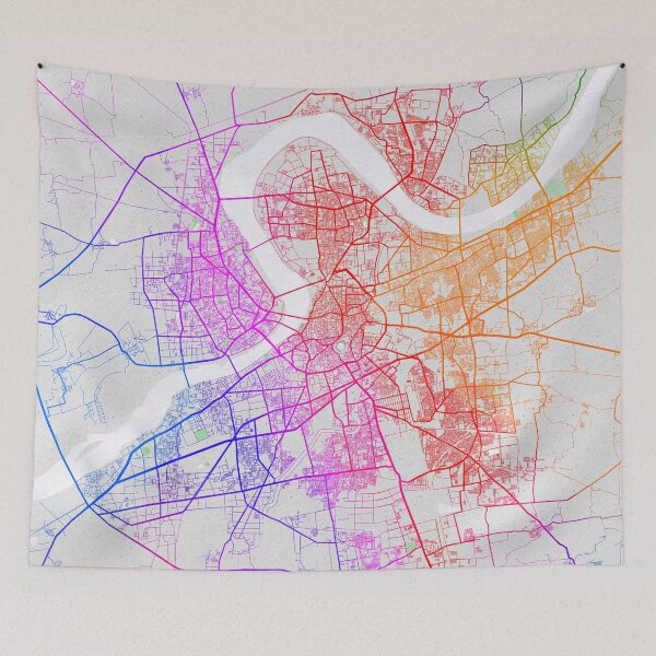 Item preview, Surat City Map of Gujarat, India - Colorful designed and sold by deMAP.