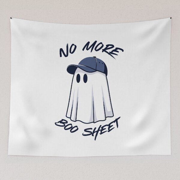 Item preview, No More Boo Sheet: Hilarious Ghostly Pun designed and sold by Amanda-S-Olsen.