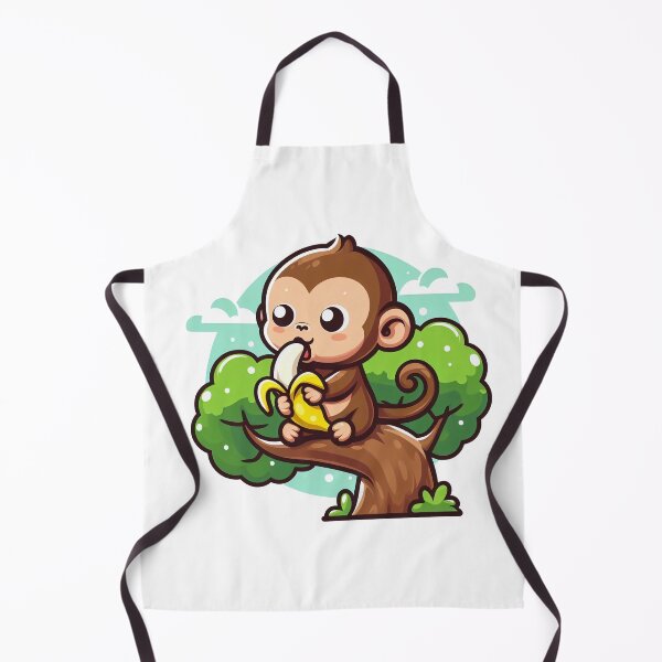 Item preview, Cartoon monkey eating banana on tree designed and sold by MzulhilmiZam.