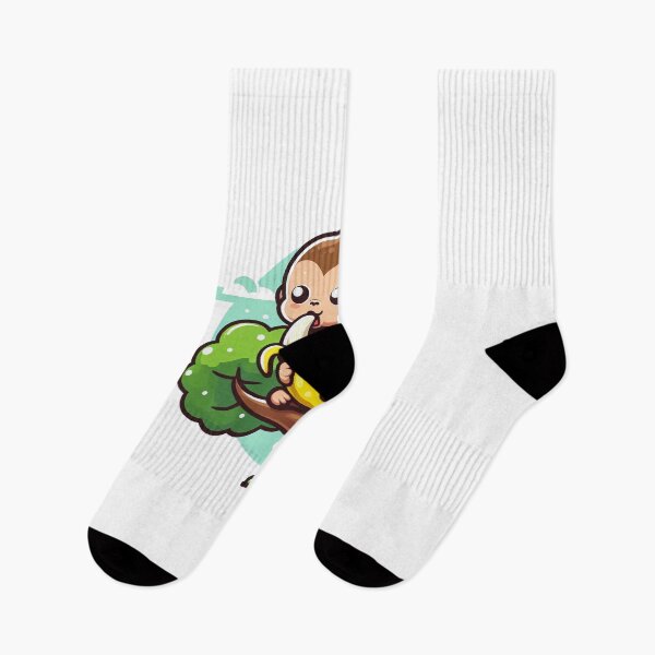 Item preview, Cartoon monkey eating banana on tree designed and sold by MzulhilmiZam.