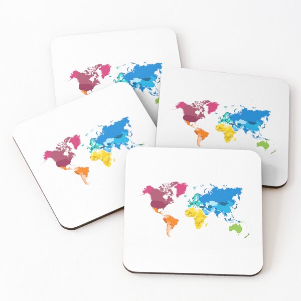 Item preview, World Map Colourful designed and sold by snapacrab.