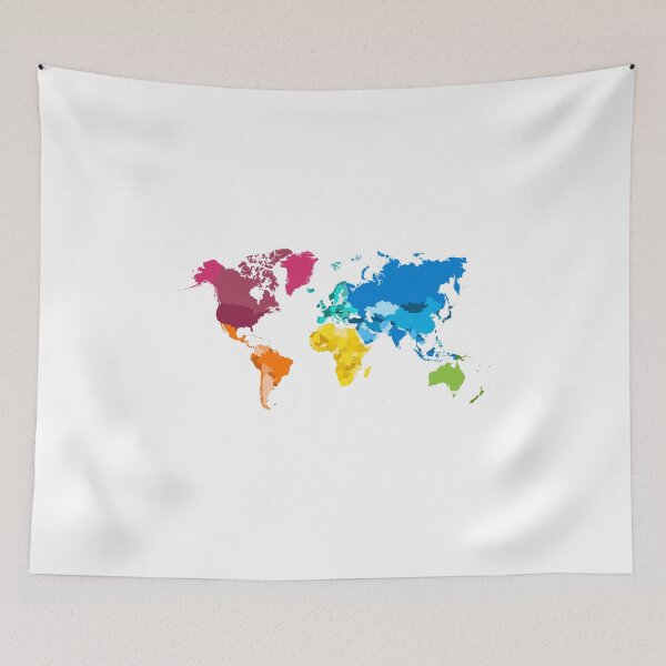 Item preview, World Map Colourful designed and sold by snapacrab.