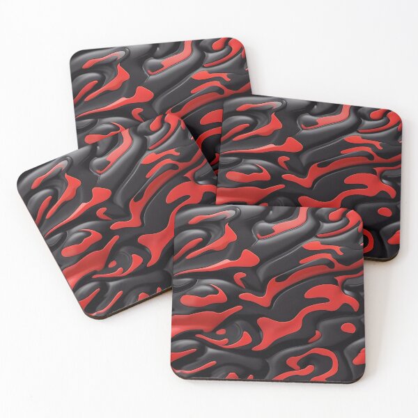 Item preview, Abstract Red And Black Camouflage Pattern designed and sold by TheArtOfPat.
