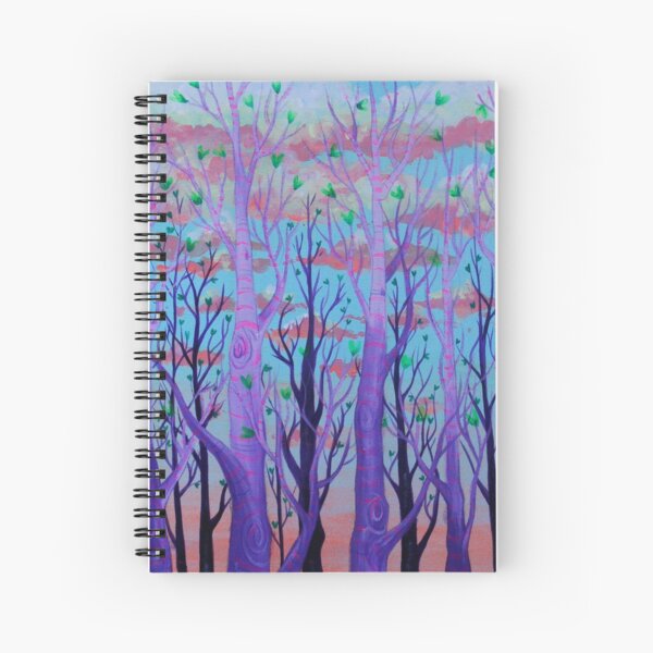 Purp-ple Trees Spiral Notebook