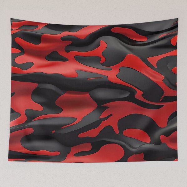 Item preview, Abstract Red And Black Camouflage Pattern designed and sold by TheArtOfPat.
