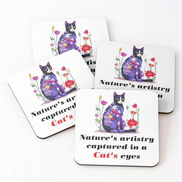 Item preview, Nature's artistry captured in a cat's eyes - Cat in Lotus Flowers quote 2 designed and sold by Tom-Johnson.