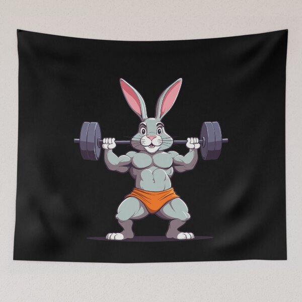 Item preview, Easter Bunny Funny Bodybuilder & Animal Workout designed and sold by LuminOrb.