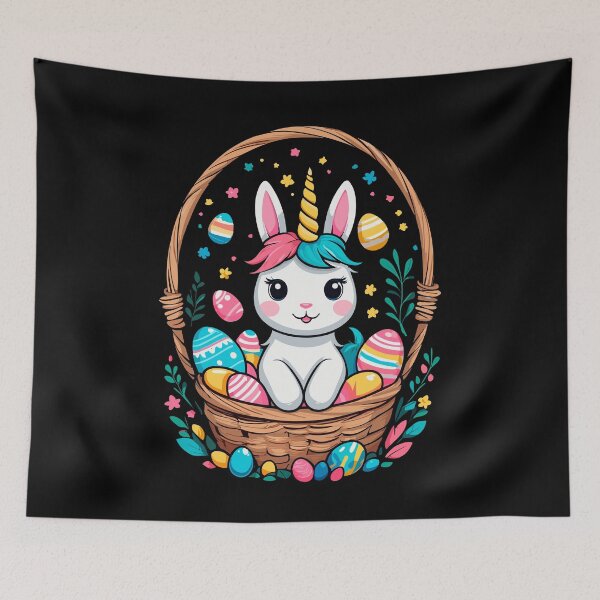 Item preview, Funny unicorn Easter bunny. Cute Easter unicorn designed and sold by LuminOrb.