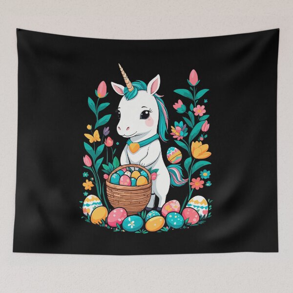 Item preview, Funny unicorn Easter bunny. Cute Easter unicorn designed and sold by LuminOrb.