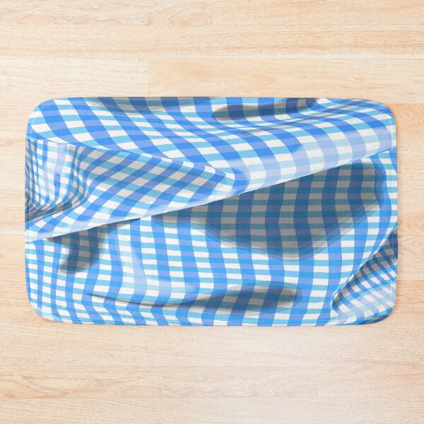 Item preview, Creased blue check pattern designed and sold by m-yoga-store.