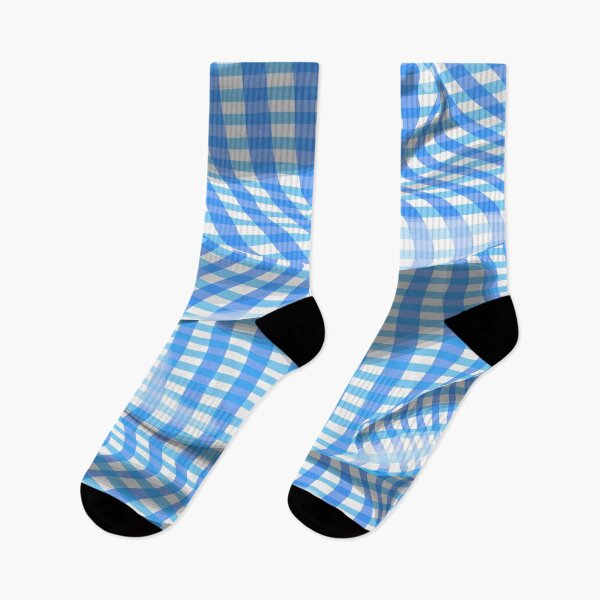 Item preview, Creased blue check pattern designed and sold by m-yoga-store.