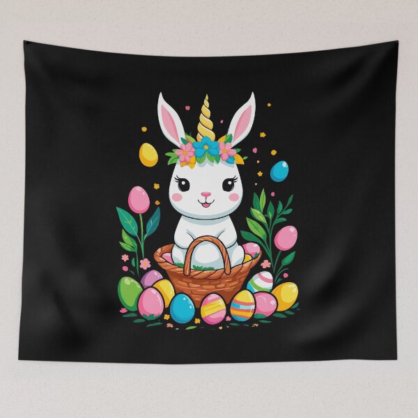 Item preview, Funny unicorn Easter bunny. Cute Easter unicorn designed and sold by LuminOrb.