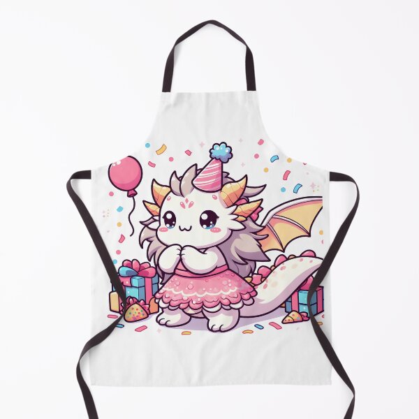 Item preview, Kawaii Delightful Chimera With Party Dress Celebrating With Confetti designed and sold by CanvasCutie.