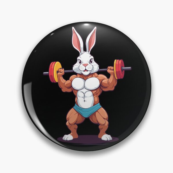 Item preview, Easter Bunny Funny Bodybuilder Animal Workout designed and sold by LuminOrb.