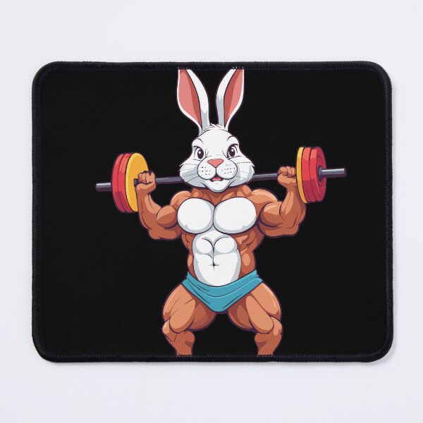 Item preview, Easter Bunny Funny Bodybuilder Animal Workout designed and sold by LuminOrb.