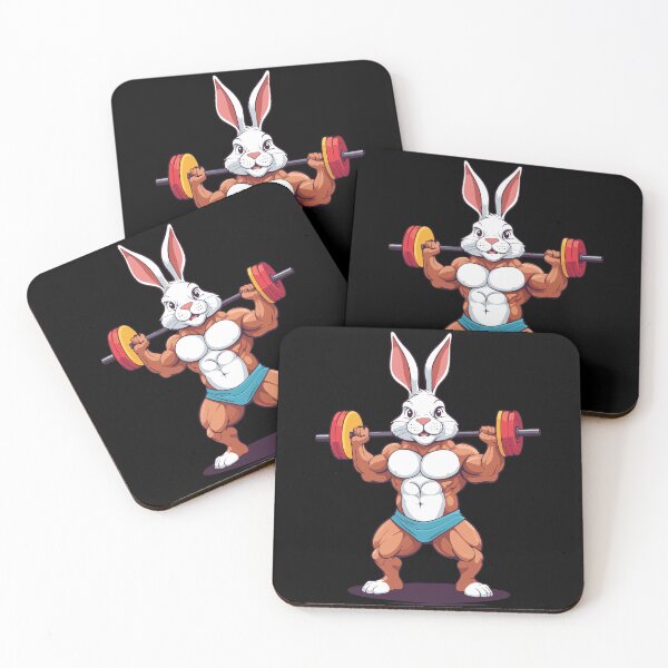 Item preview, Easter Bunny Funny Bodybuilder Animal Workout designed and sold by LuminOrb.