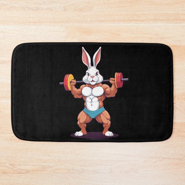 Item preview, Easter Bunny Funny Bodybuilder Animal Workout designed and sold by LuminOrb.