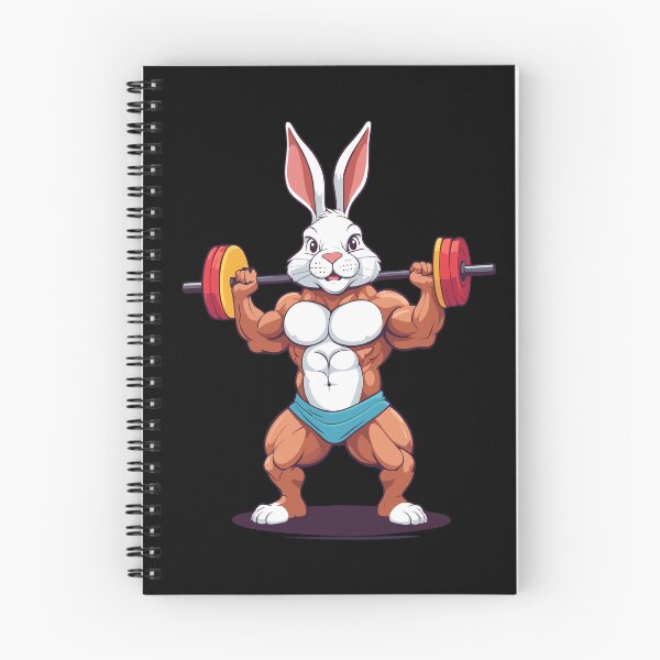 Item preview, Easter Bunny Funny Bodybuilder Animal Workout designed and sold by LuminOrb.