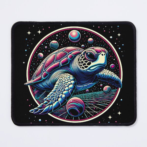 Item preview, Retro Space Turtle designed and sold by Funny Vintage Stickers And T-Shirts.