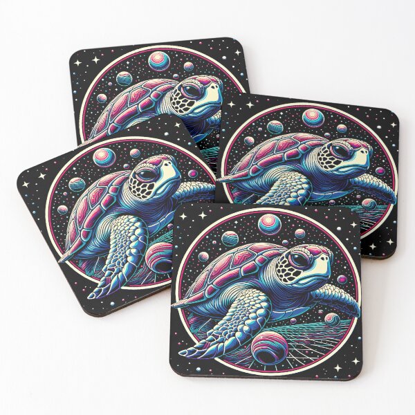 Item preview, Retro Space Turtle designed and sold by Funny Vintage Stickers And T-Shirts.
