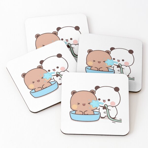 Item preview, Cute funny humor holiday birthday gift lovely cats friend girlfriend Panda Bear Brownie Sugar BuBu DuDu Mochi Milk peach Valentine xmas goma Couple v3 designed and sold by OceanLiveArts.