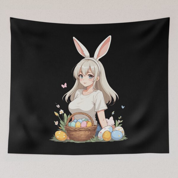 Item preview, Anime Easter Kawaii Easter Bunny Manga Girl Otaku designed and sold by LuminOrb.