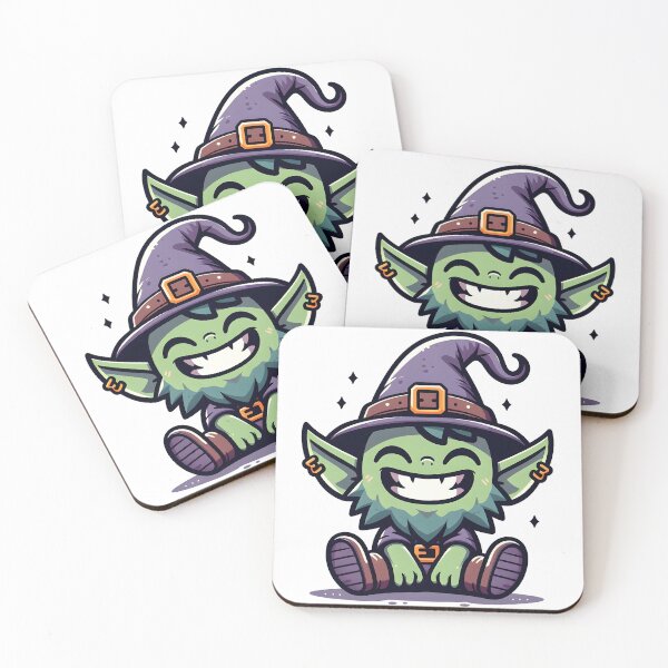 Aperçu de l'œuvre Gobelin souriant Kawaii portant un chapeau haut de forme créée et vendue par CanvasCutie.