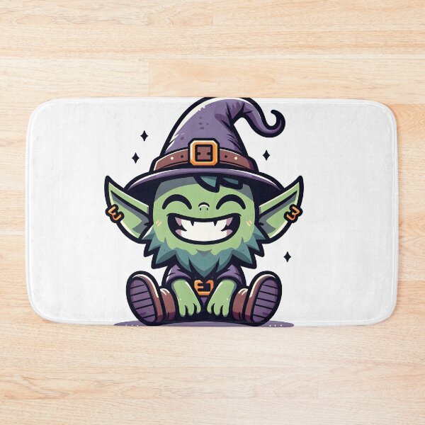 Item preview, Kawaii Grinning Goblin With Wearing A Top Hat designed and sold by CanvasCutie.