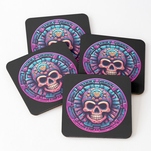 Item preview, Colorful Tribal Skull, Fantasy Art designed and sold by Burn-Ego.