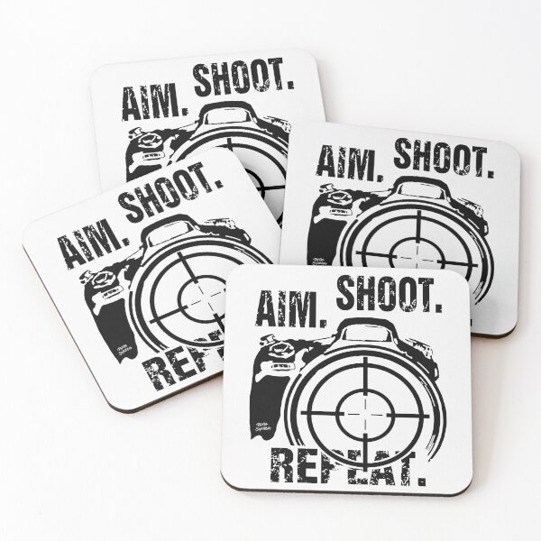 Item preview, Aim Shoot Repeat; Photographer; designed and sold by StickerApe.