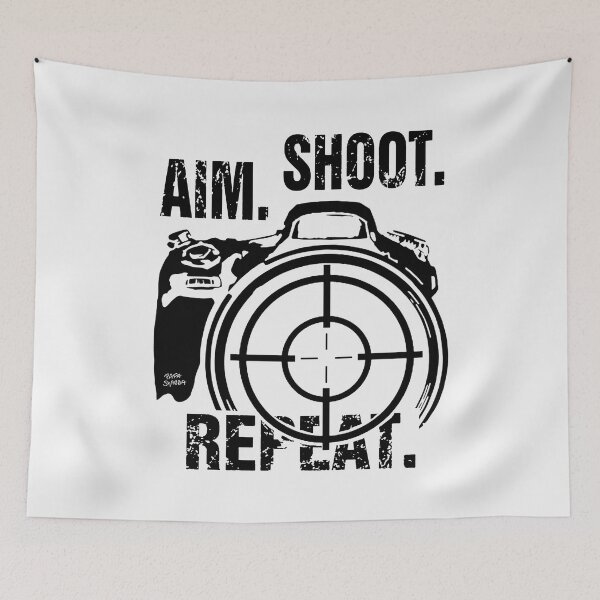 Item preview, Aim Shoot Repeat; Photographer; designed and sold by StickerApe.