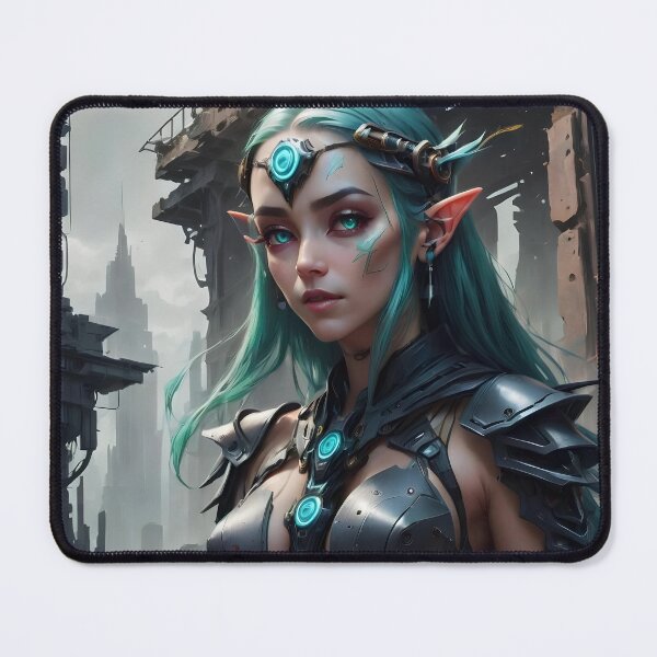 Item preview, Cyberpunk Elvish Warrior Girl designed and sold by Marcicev-Bojan.