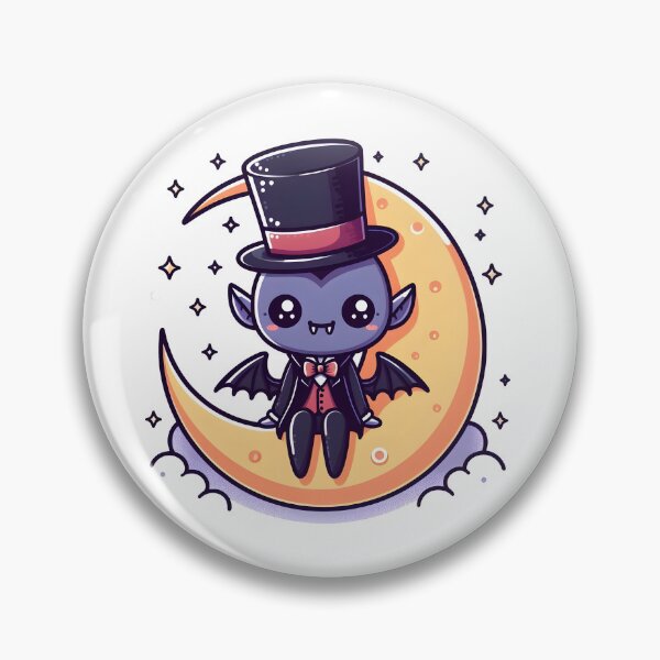 Item preview, Kawaii Whimsical Vampire With Top Hat designed and sold by CanvasCutie.