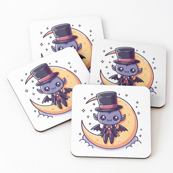 Item preview, Kawaii Whimsical Vampire With Top Hat designed and sold by CanvasCutie.