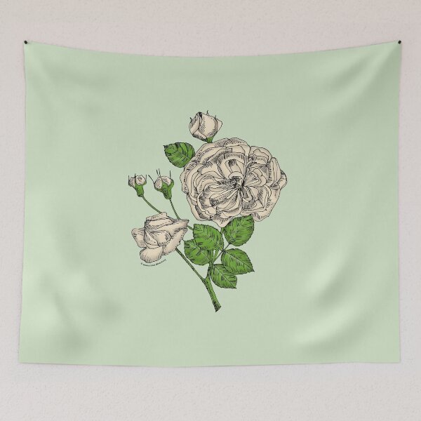 Item preview, Cream Rosette Rose Bloom Semi-Double 8-15 Petals In 2 Rows designed and sold by Rachael Taylor.