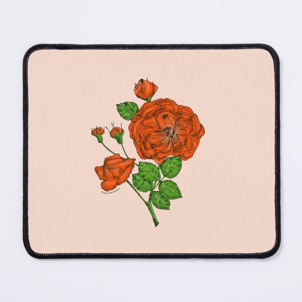 Item preview, Orange Rosette Rose Bloom Semi-Double 8-15 Petals In 2 Rows designed and sold by Rachael Taylor.