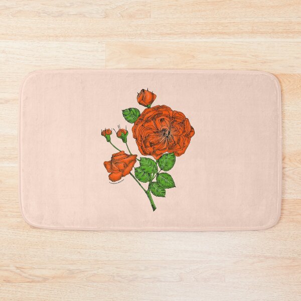 Item preview, Orange Rosette Rose Bloom Semi-Double 8-15 Petals In 2 Rows designed and sold by Rachael Taylor.