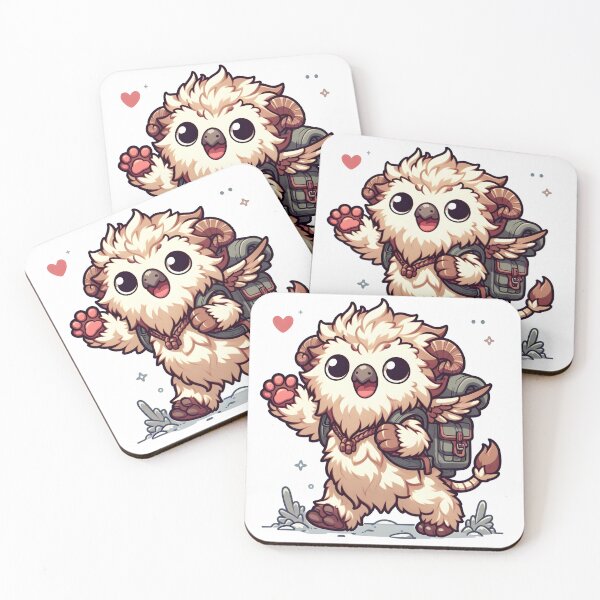 Item preview, Kawaii Fluffy Griffon With Backpack designed and sold by CanvasCutie.