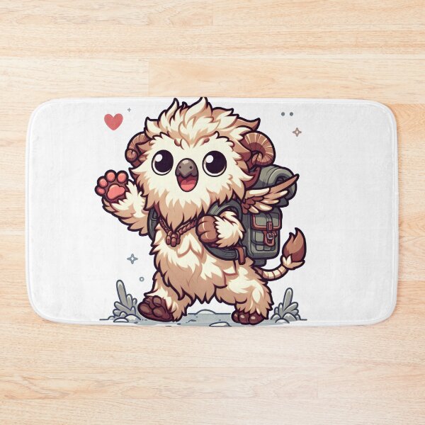 Item preview, Kawaii Fluffy Griffon With Backpack designed and sold by CanvasCutie.