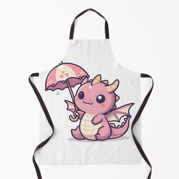 Item preview, Kawaii Adorable Dragon With Tiny Umbrella designed and sold by CanvasCutie.