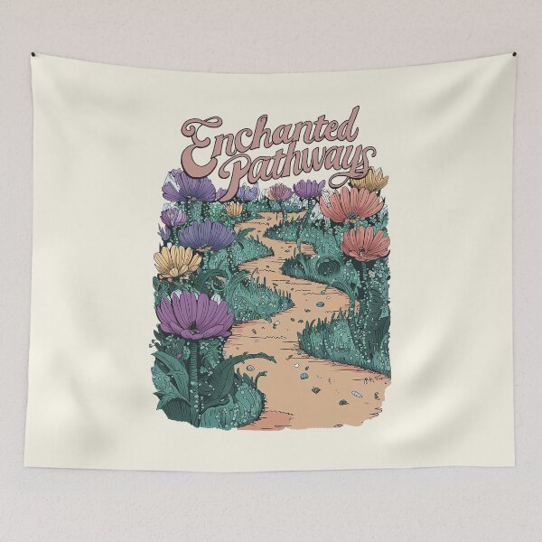 Item preview, Enchanted Pathways Floral Illustration designed and sold by RuyaFab.