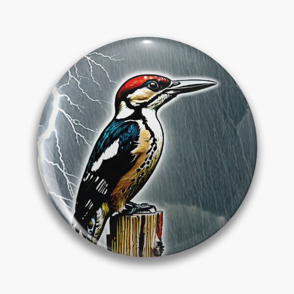 Artikelvorschau, Buntspecht genießt Gewitter entworfen und verkauft von BeeFigDesigns.