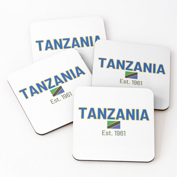 Item preview, Tanzania Established 1961 straight with flag designed and sold by Firikokoz.