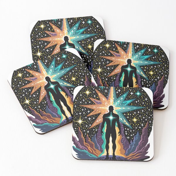 Item preview, Meditation Third-eye Ego Death Space Stars Colorful designed and sold by BeeFigDesigns.