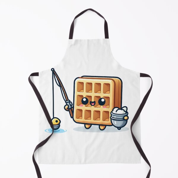 Item preview, Kawaii Waffle With Fishing Rod designed and sold by CanvasCutie.